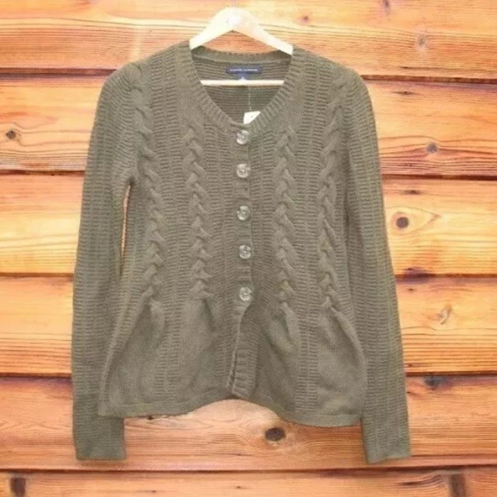 NWT Olive Wool Blend Cardigan